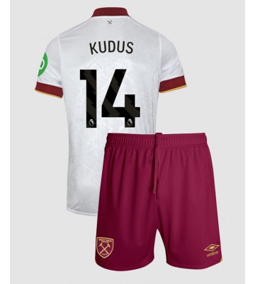 West Ham United Mohammed Kudus #14 Alternativní dres komplet pro Děti 2024-25 Krátkým Rukávem (+ Krátké kalhoty)